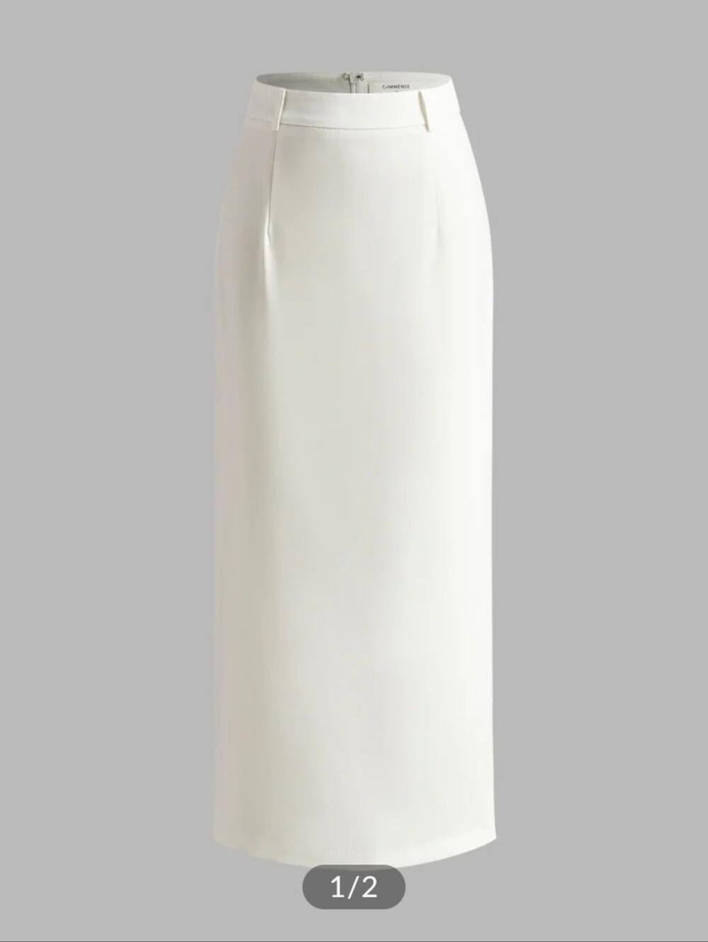 Commense Slim Fit Semi Sheer Elegant slit back Maxi Skirt
